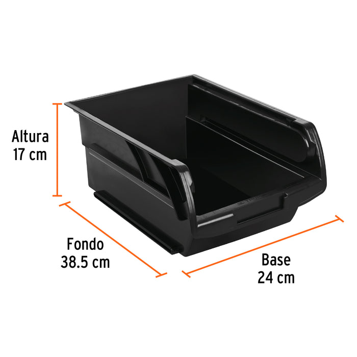 Gaveta apilable de plástico, 34 x 21 x 15 cm, Truper 10891 GAV-4