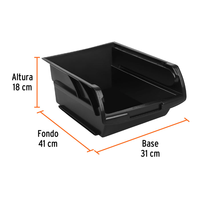 Gaveta apilable de plástico 41x31x18 cm, Truper 11201 GAV-5