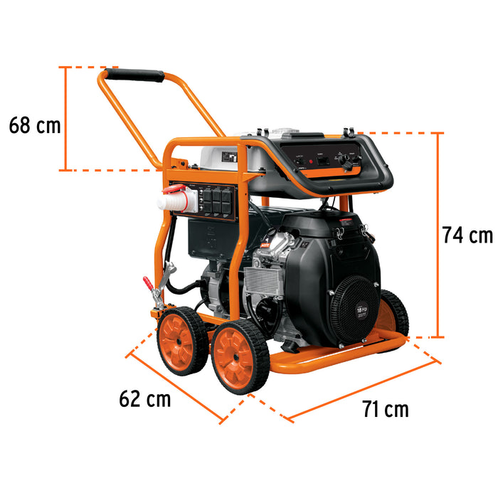 Generador portátil 10 kW motor a gasolina, Truper 14359 GEN-100X