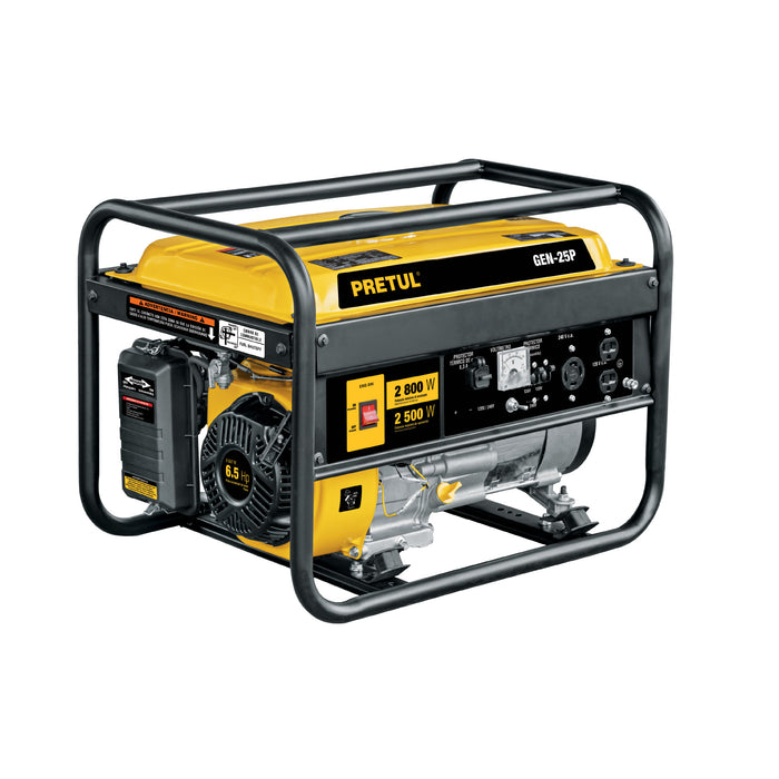 Generador portátil 2.8 kW motor a gasolina, Pretul 26034 GEN-25P