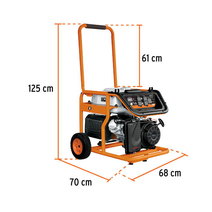 Generador portátil 8 kW motor a gasolina, Truper 15345 GEN-80X
