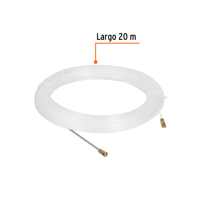 Guía de nylon de 20 m para cable, Truper 17757 GNY-20