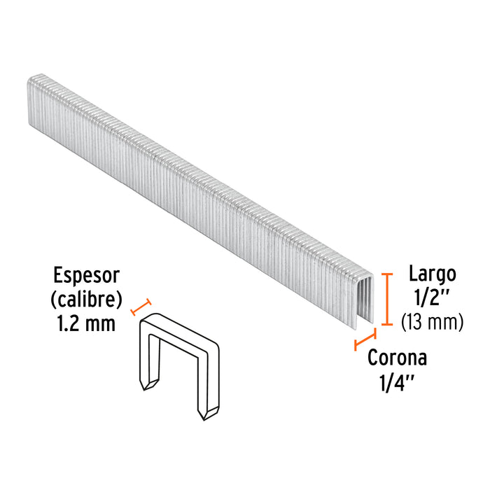 Caja con 5000 grapas corona 1/4' calibre 18, 13mm p/ENNE-120 Código: 18270
