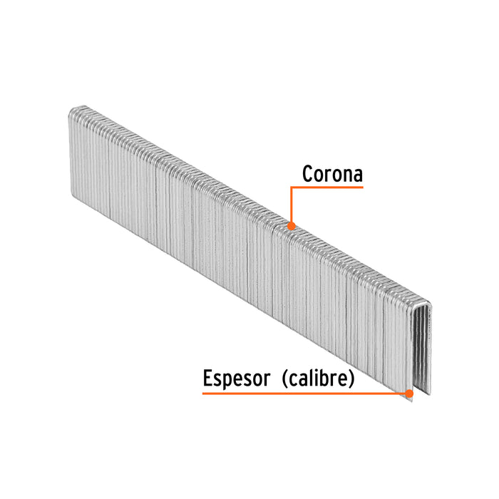 Caja con 5000 grapas corona 1/4' calibre 18, 22mm p/ENNE-120 Código: 18273