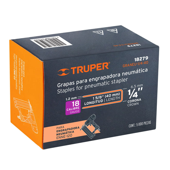 Caja con 5000 grapas corona 1/4' calibre 18, 40mm p/ENNE-120 Código: 18279