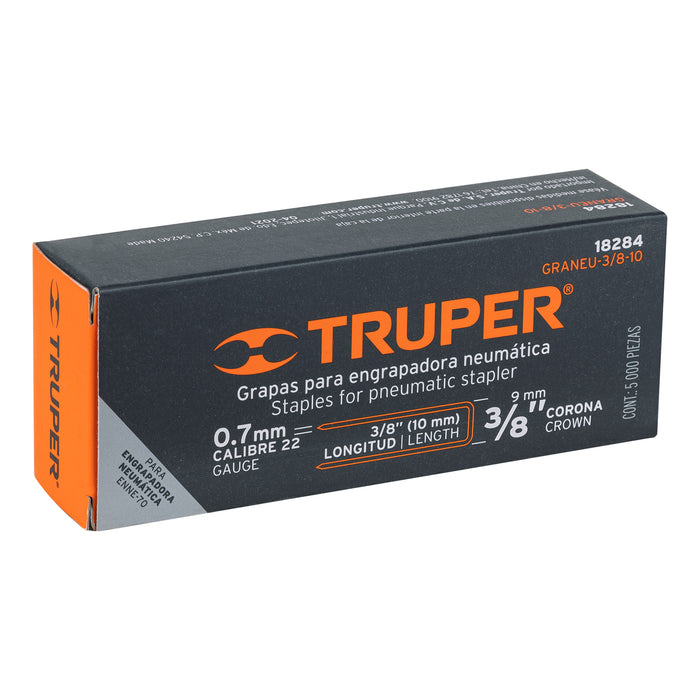 Caja con 5000 grapas corona 3/8' calibre 22, 10mm p/ENNE-70 Código: 18284