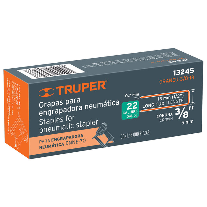 Caja con 5000 grapas corona 3/8' calibre 22, 13mm p/ENNE-70 Código: 13245