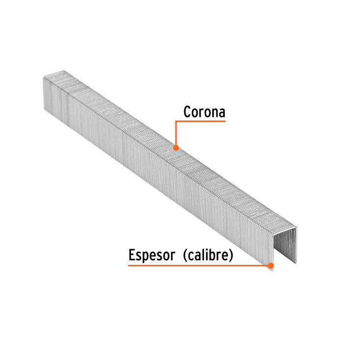 Caja con 5000 grapas corona 3/8' calibre 22, 13mm p/ENNE-70 Código: 13245