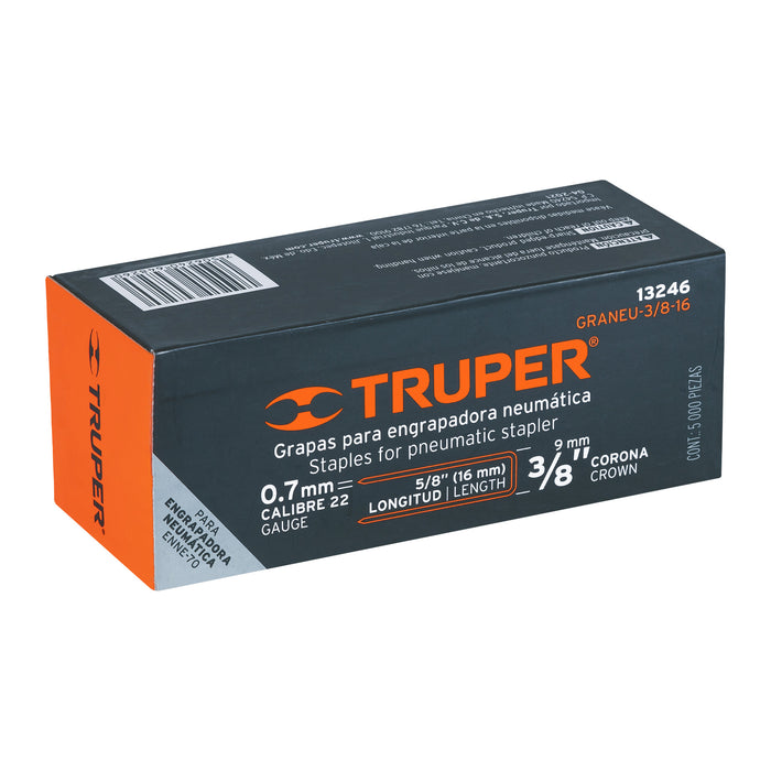 Caja con 5000 grapas corona 3/8' calibre 22, 16mm p/ENNE-70 Codigo: 13246