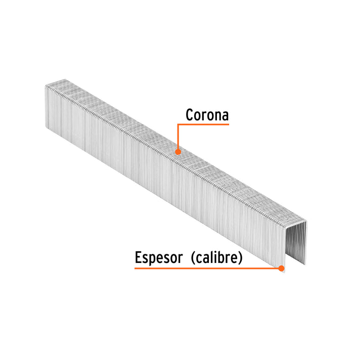 Caja con 5000 grapas corona 3/8' calibre 22, 16mm p/ENNE-70 Codigo: 13246