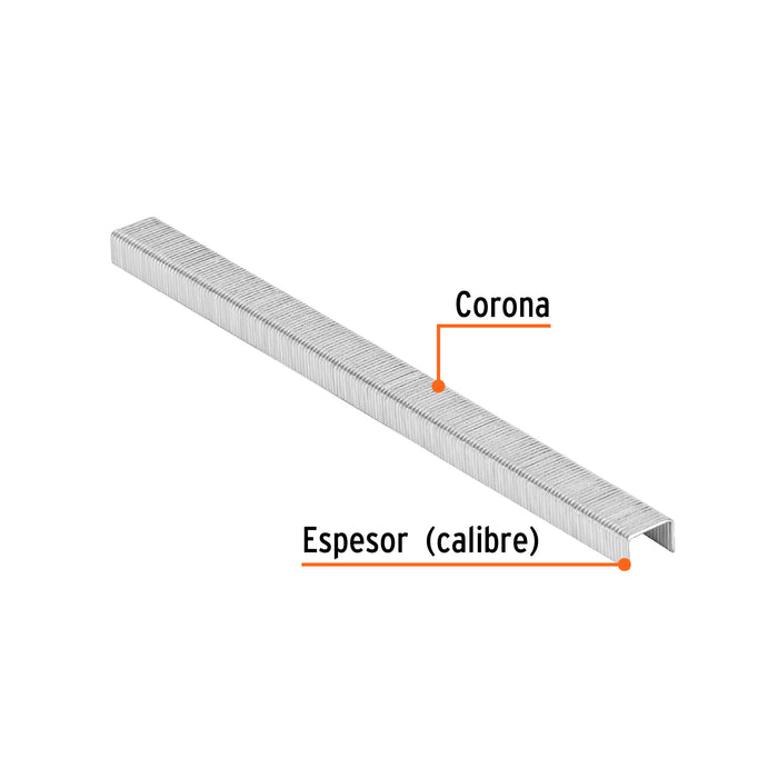 Caja con 5000 grapas corona 3/8' calibre 22, 6mm p/ENNE-70 Código: 18282