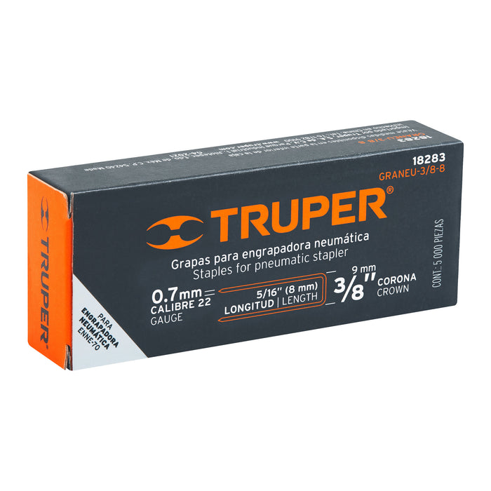 Caja con 5000 grapas corona 3/8' calibre 22, 8mm p/ENNE-70 Código: 18283