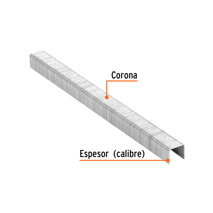 Caja con 5000 grapas corona 3/8' calibre 22, 8mm p/ENNE-70 Código: 18283