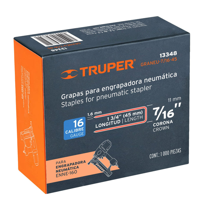 Caja con 1000 grapas corona 7/16' cal. 16, 50mm p/ENNE-160 Código: 13349
