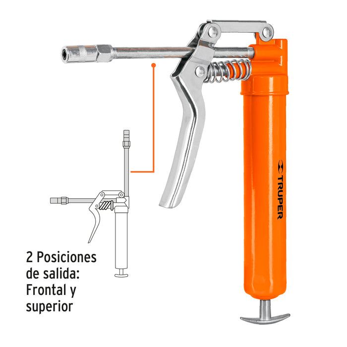 Mini inyector de grasa 3 oz, 3000 PSI, Truper 14911 GRAS-3