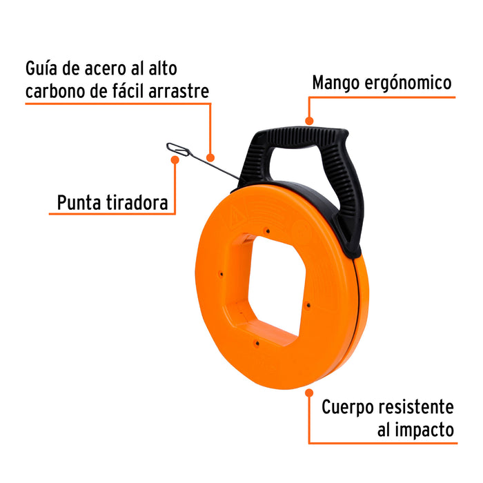 Guía de acero de 15 m para cable, Truper 17751 GUIA-15