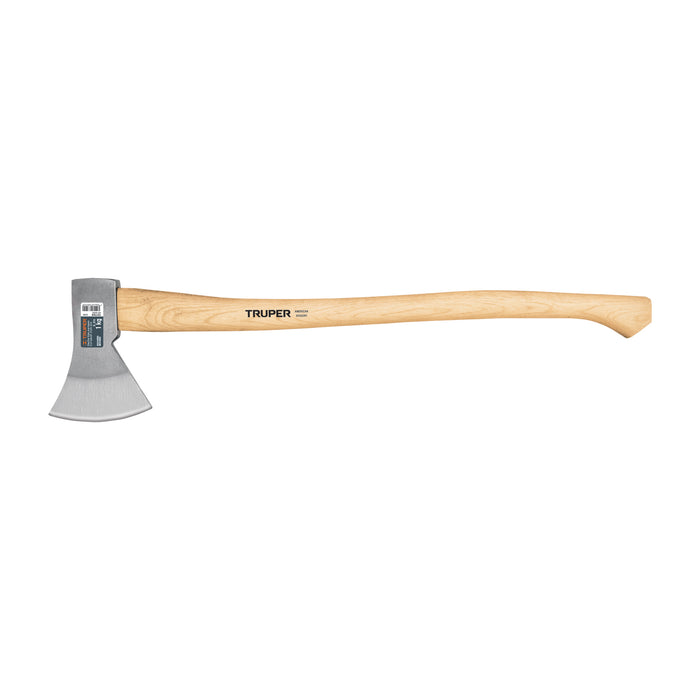 Hacha europea 1000 g, mango hickory 28', Truper 101768 HE-1000