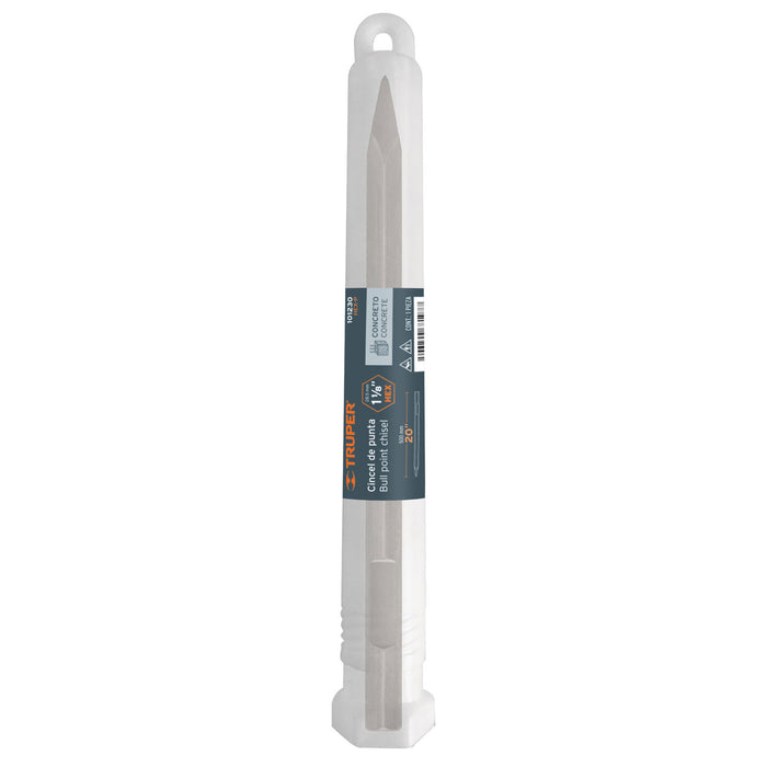 Cincel de punta zanco hexagonal de 20', Truper 101230 HEX-P