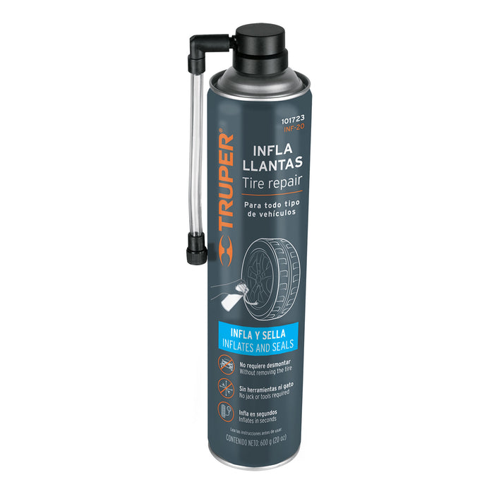 Inflallantas de 20 oz (550 g), Truper 101723 INF-20