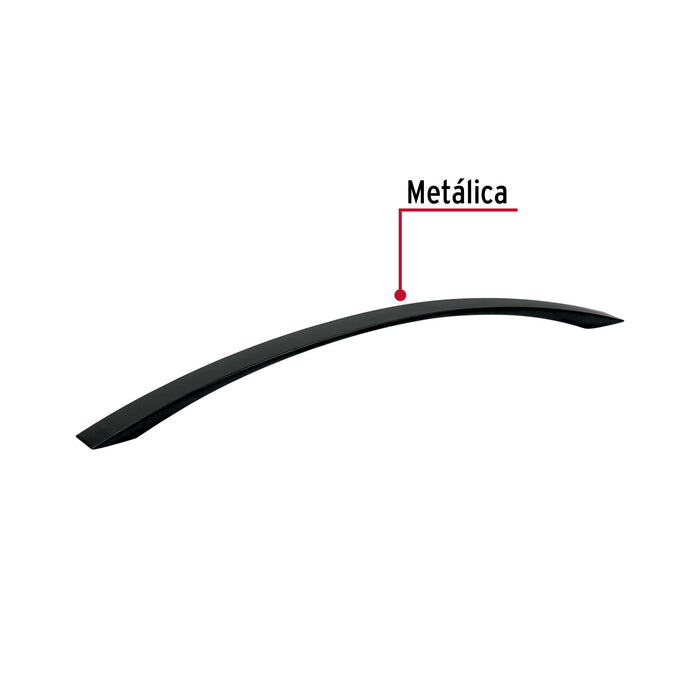 Jaladera de 224mm estilo 'Moderno' acabado negro, Hermex 45647