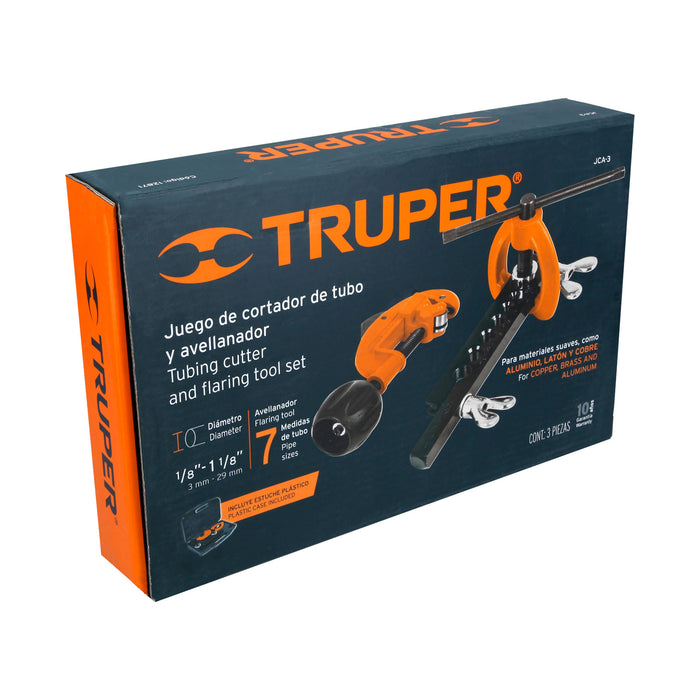 Juego de avellanador y cortador de tubo, Truper 12871 JCA-3