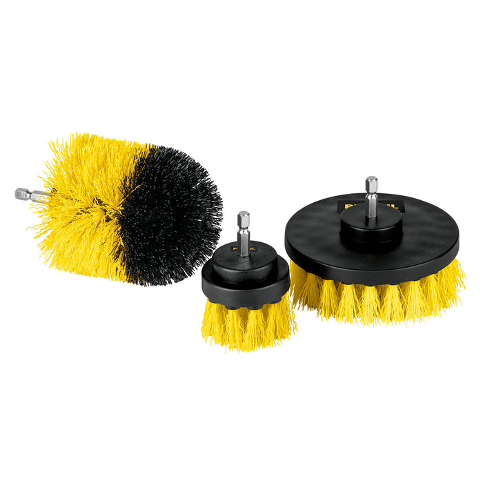 Juego de 3 cepillos multiusos para taladro, Pretul 28152 JCE-3P