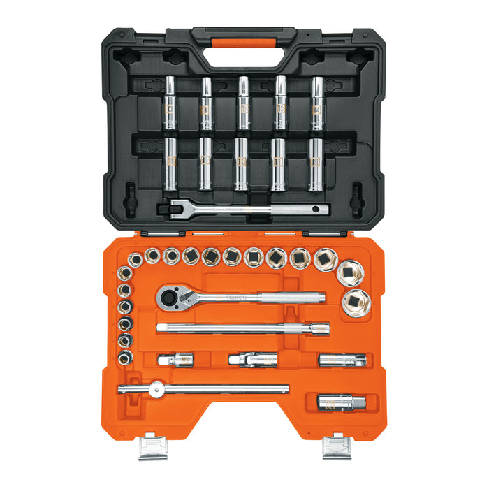 Juego de 36 herramientas cuadro 1/2' mm para mecánico Código: 102249