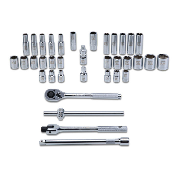 Juego de 36 herramientas cuadro 1/2' mm para mecánico Código: 102249
