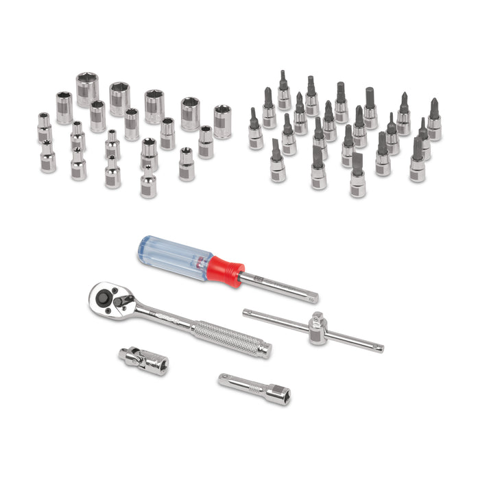 Juego de 45 herramientas cuadro 1/4' std para mecánico Código: 18235