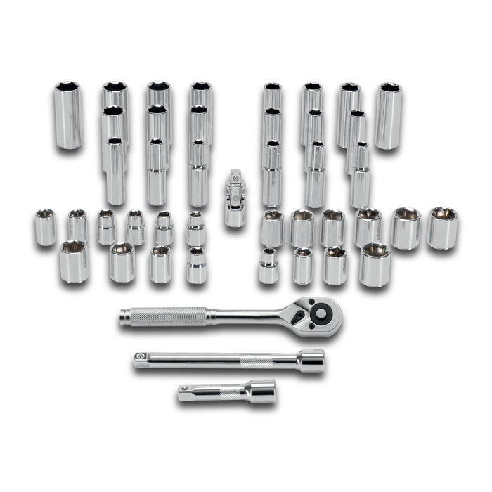 Juego de 45 herramientas cuadro 3/8' std y mm para mecánico Código: 102410