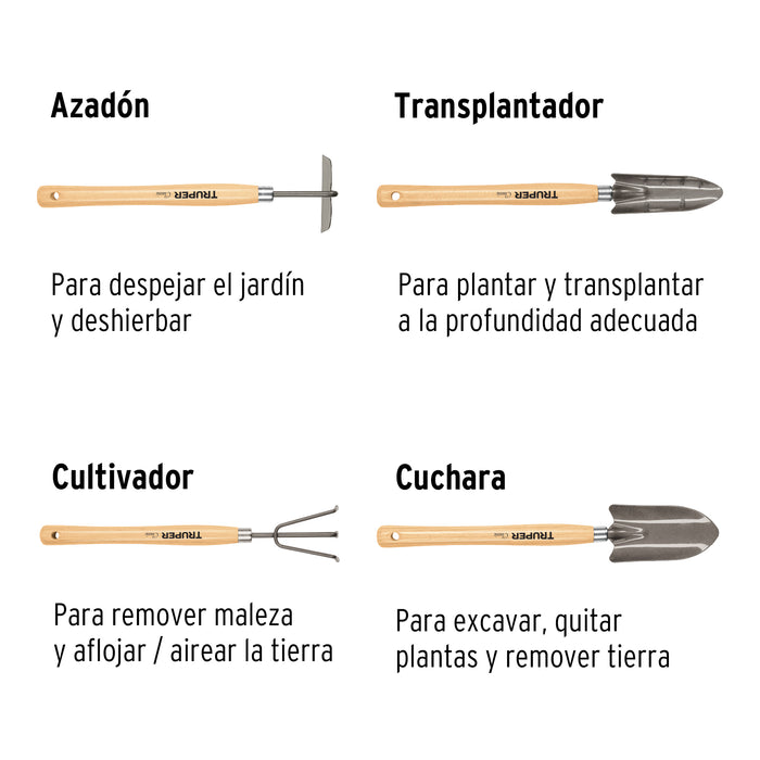 Cepillo para carpintero #4 base lisa, Truper 12006 4L