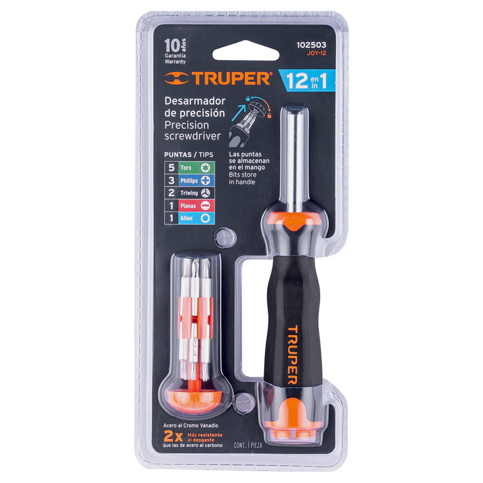 Desarmador de joyero multi puntas 12 en 1, Truper 102503 JOY-12