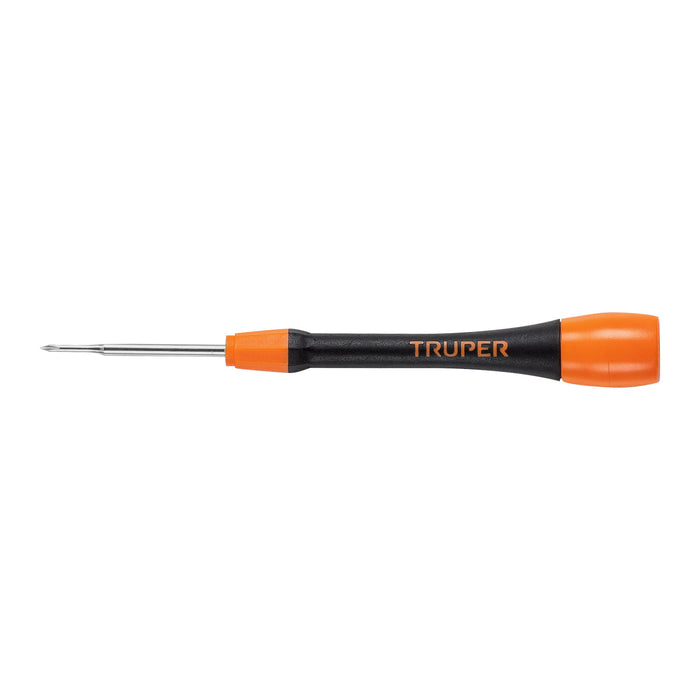 Desarmador de precisión de cruz PH0 mango ergonómico, Truper 100670 JOY-C0