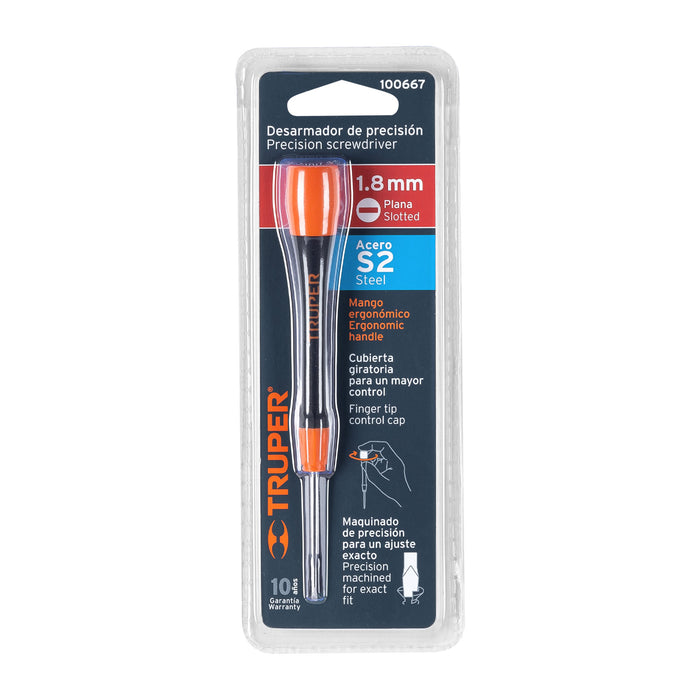 Desarmador de precisión plano de 1.8 mm mango ergonómico 100667 JOY-P18