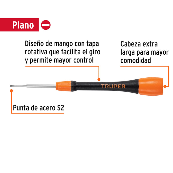 Desarmador de precisión plano de 1.8 mm mango ergonómico 100667 JOY-P18