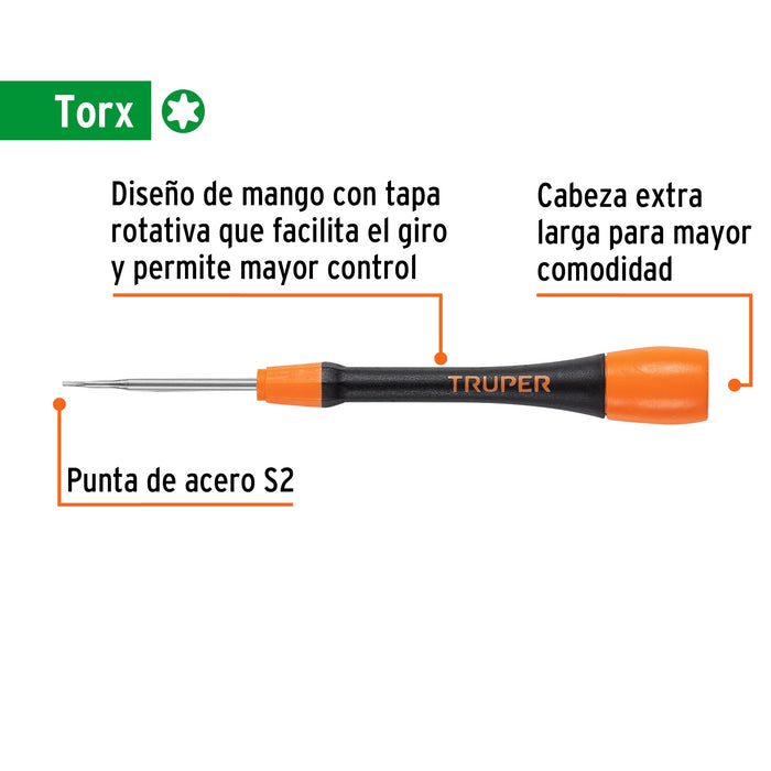 Desarmador de precisión punta torx T3 mango ergonómico 100690 JOY-T3
