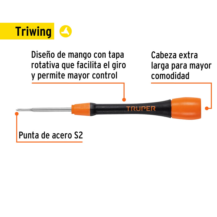 Desarmador de precisión punta triwing Y000 mango ergonómico 100696 JOY-Y03
