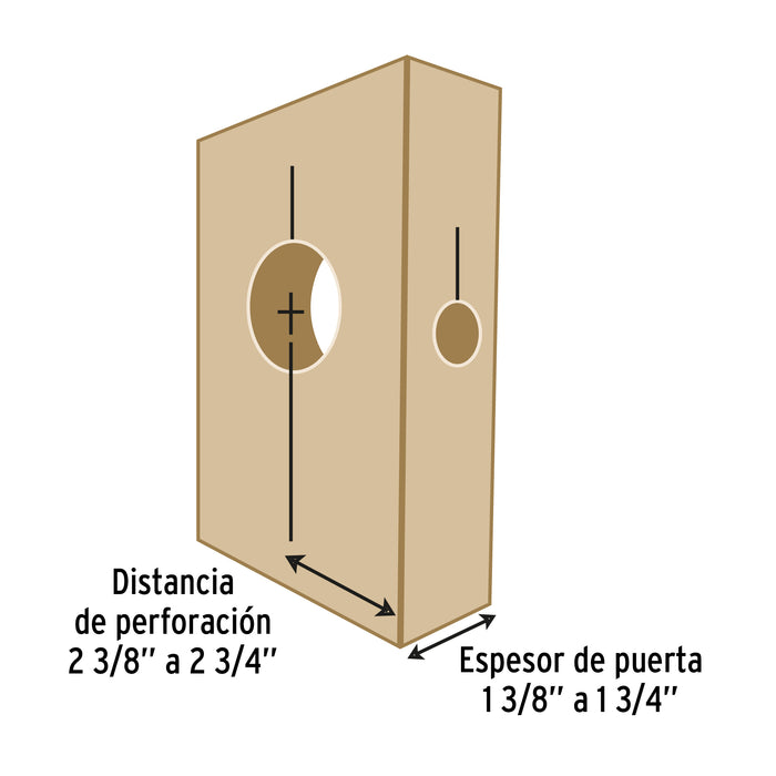 Juego de 4 piezas para instalar cerraduras, Pretul 26038 KIT-4P