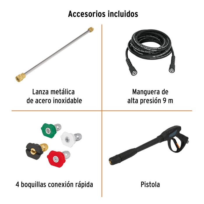 Hidrolavadora con motor a gasolina, 2,800 PSI, Truper 12908 LAGAS-2800
