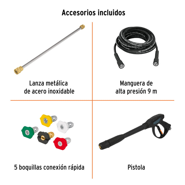 Hidrolavadora con motor a gasolina, 3,300 PSI, Truper 12909 LAGAS-3300