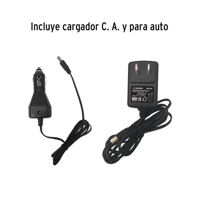 Lámpara recargable de LED 300 lm alta potencia, Truper 12983 LARE-300
