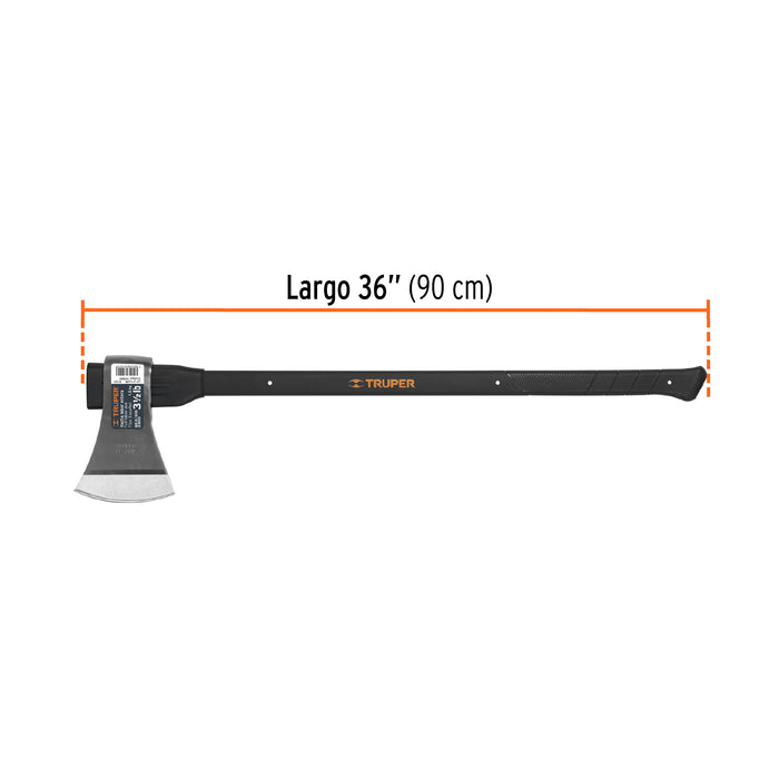 Hacha labor entera 3 lb sin mango, Truper 14996 LE-3