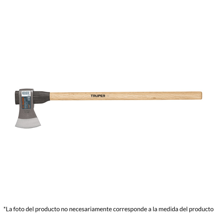 Hacha labor entera 4 lb con mango de madera de 36',Truper 102981 LE-4MM