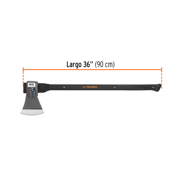 Hacha labor entera 4 lb, sin mango, Truper 15000 LE-4
