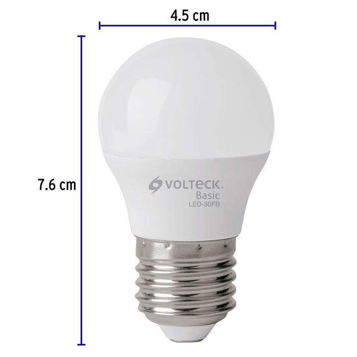 Pack de 4 lámparas LED G45 3 W (equiv. 25 W), luz de día 28003