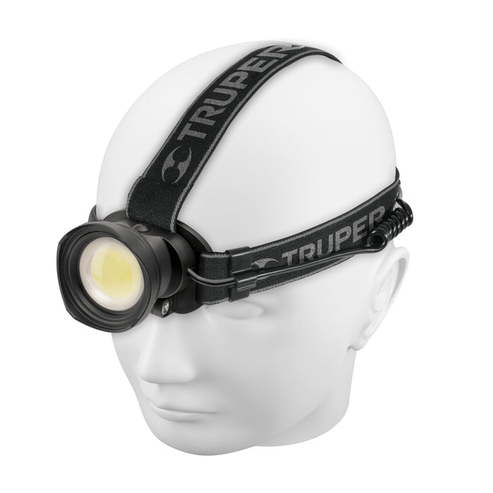Linterna de minero 325 lm recargable, Truper 103089 LI-CA-325R