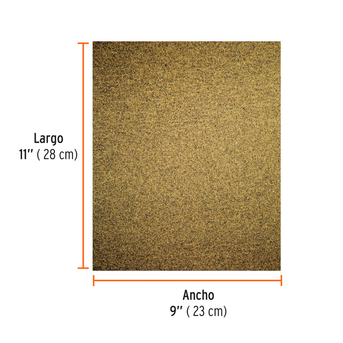 Lija para madera papel cabinet, grano 150, Truper 11613 LIMA-150