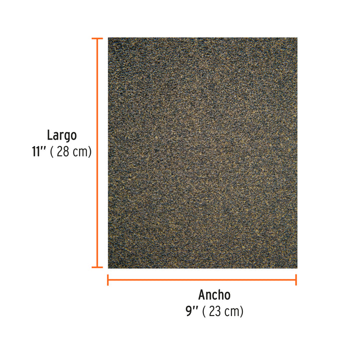 Lija para madera papel cabinet, grano 50, Truper 11608 LIMA-50