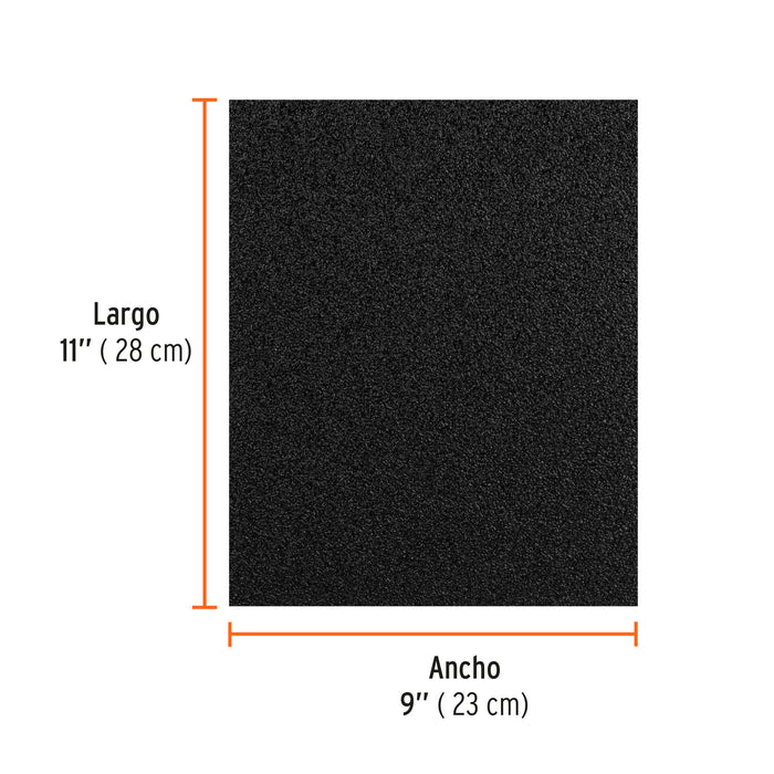 Lija de esmeril negra grano 36 de óxido de aluminio, Truper 11600 LIME-36