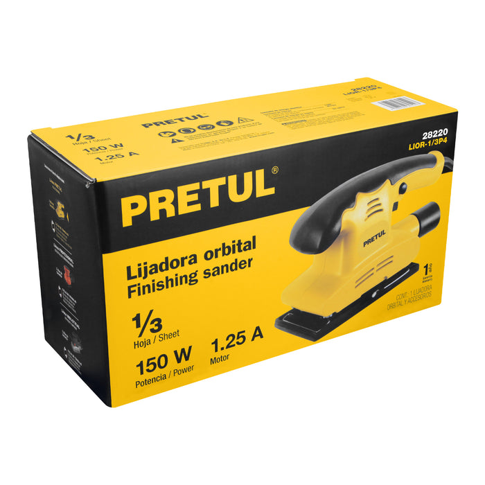 Lijadora orbital 1/3 hoja 150 W, Pretul Código: 28220